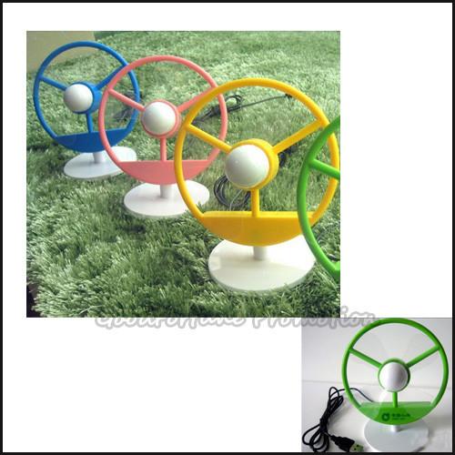 Customed Cheap promotional Eco ABS Tone Shape desk usb flower mini fan printed