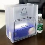 Recycable Custom Logo Reusable Shopping Bags , Frosted Clear Plastic Packaging