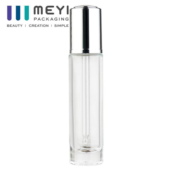 Buy cheap Transparent Glass Dropper Bottles 100ml In Round Shape With Packaging Carton Box from wholesalers