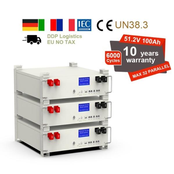Buy cheap 48V 5kWh 100Ah LiFePO4 Pack Battery Stacked Lithium Ion Energy Storage Battery from wholesalers