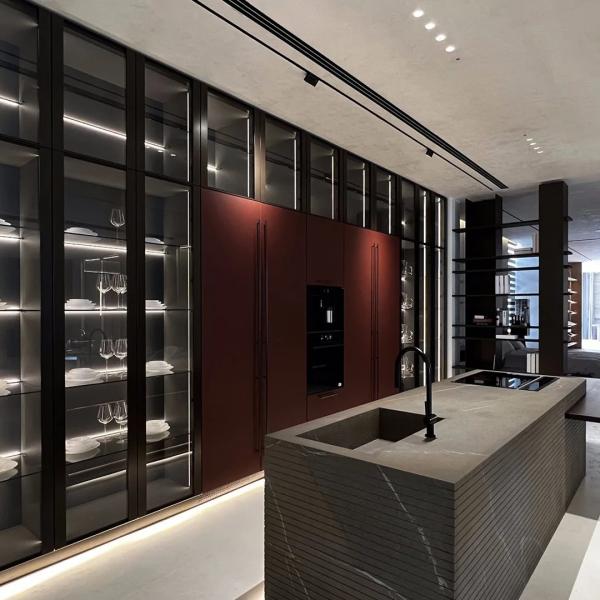 Buy cheap Custom Luxury Stainless Steel Kitchen Furniture Cupboards & Solid Wood Kitchen Cabinets Designs – Modern, Affordable, And High-Quality Kitchen from wholesalers