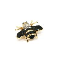 Buy cheap Fashion Diamond Bee Brooch , Black Clothes Pin Black Glue Dropping Process OEM product