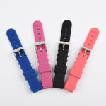 Waterproof Narrow Watch Band , 14mm Rubber Watch Strap Durable