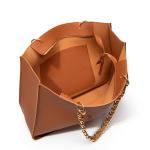 Lichee Pattern Pu Leather Tote Bag Purse With Zipper