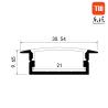 Buy cheap 23X10mm Recessed LED Aluminum Profile For Extrusion Strip Light from wholesalers