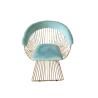 Buy cheap Sponge Seat Cushion 37cm Wrought Iron Dining Chair from wholesalers