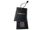 Custom Printed Clothing Labels Paper Hangtags UV Coating Gold Foil Stamping Logo