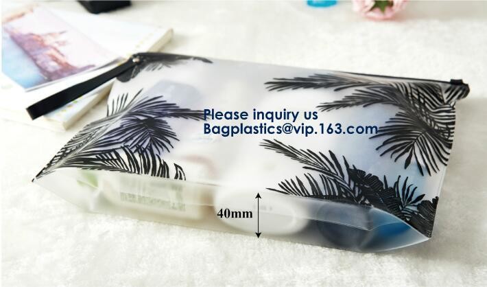 Transparent Pvc Slider Zipper Bag With Blue Side Gusset,Bottom Gusset Cosmetic Pvc Slider Packaging Bag Bagease Bagplast