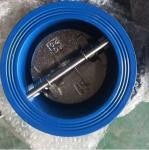 150LB Wafer Type Swing Double Disc Valve Dual Plate Non Return Valve for OBM