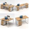 Buy cheap 4 Way Linear Straight Office Desk Wood Modular Workstation Table from wholesalers