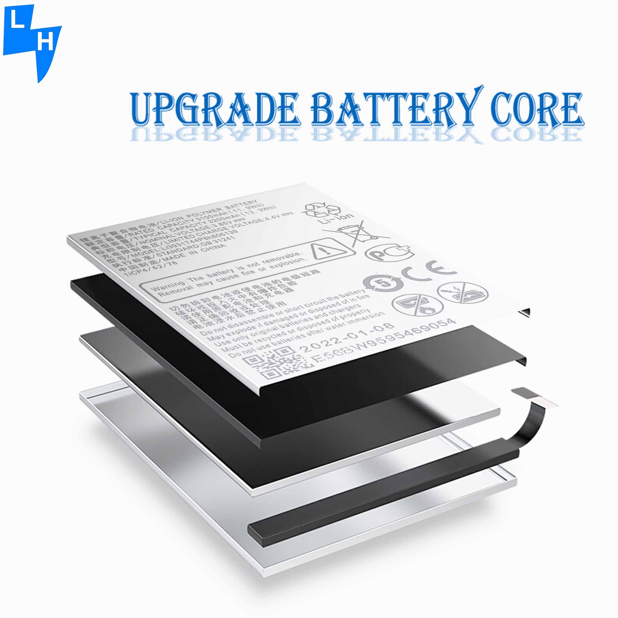 500pcs OEM Li3931T44P8h806139 Mobile Phone Battery for ZTE Blade V9 VITA V0920 Directly