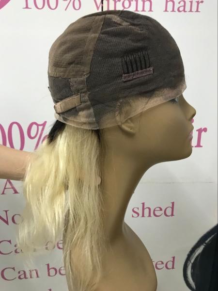 Buy cheap 1B/613 Color Two Tone Human Hair Wigs / White Women Ombre Real Hair Extensions from wholesalers