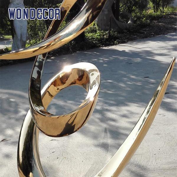 Buy cheap Modern Metal Art Craft Abstract Twisted Ribbon Decoration Stainless Steel Sculpture from wholesalers
