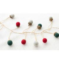 Buy cheap Pink Beige Pendant Wool Felt Balls 2.5*2 Cm With Jute Rope​ EN71 Approval product