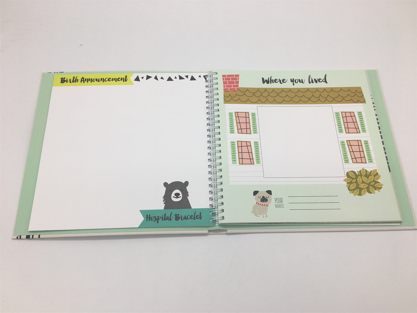 Baby'S First Year Record Scrapbook Photo Album For Baby Memory Collection