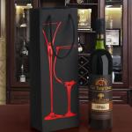 High-grade wine box packaging bag Black card single and double wine gift paper