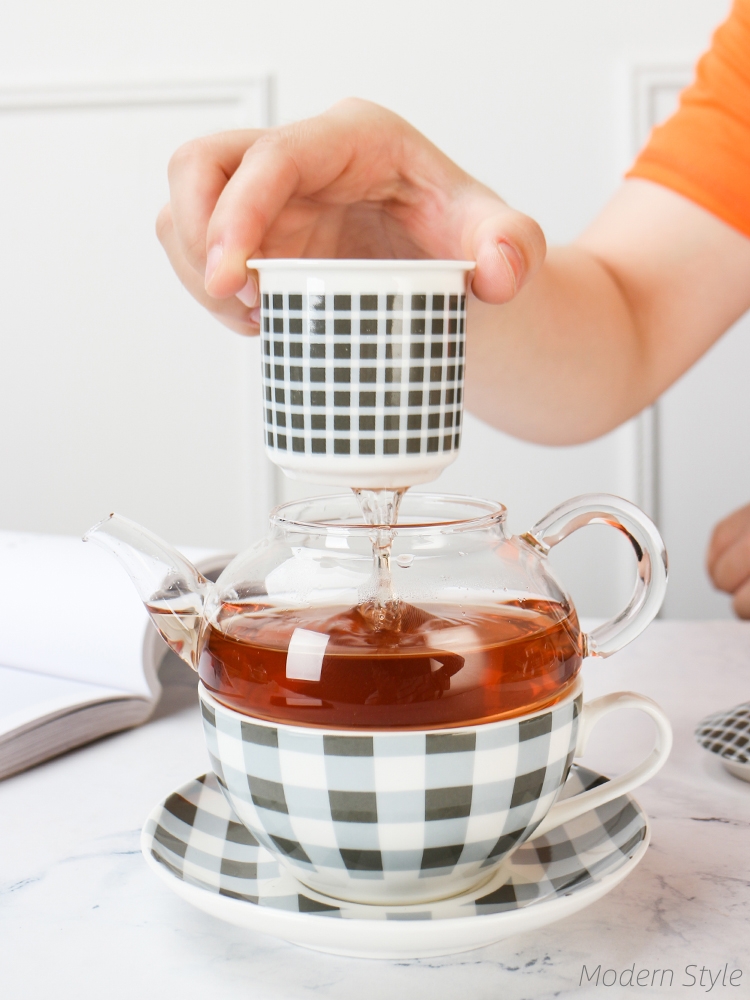 Drinkware Type Coffee Tea Sets Glass Ceramic Teapot Set With Cup Saucer Plate
