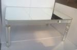 Aisles Wedding Silver Mirrored Dining Table Rectangle Type Strong Struture