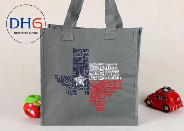 Buy cheap Nylon Rope Oxford Fabric Bag Grey Round Shape 23.5*39cm Small Size Promotional from wholesalers