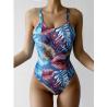 Buy cheap one pieces ,Rainbow colour Sexy full Size Ladies Swimwear ,nylon fabric from wholesalers