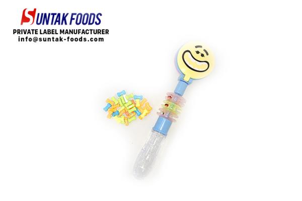Buy cheap Toy Candy Smile Face Colorful Compress Candy Plastic Tube , Toy Candy from wholesalers