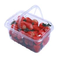 Buy cheap Fruit Organizer, Degradable Transparent Plastic Fruit Box Packaging With Handle, product