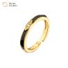 Buy cheap Brass 18k Colorful Enamel Women Diamond Rings Adjustable Narrow Stacking from wholesalers