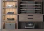 Corner Bedroom Wardrobe Closets With Sensor Led Metal Shelves
