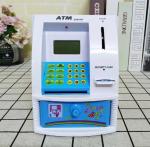 pink or blue or green colorful abs material digital counting coins and paper