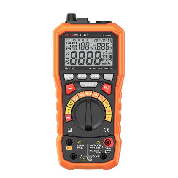 Commercial Auto Range Digital Multimeter With Relative Sound Level Meter