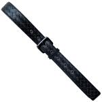 7 pin buckle Knitted Leather Belt , Ladies Skinny Belt 1.25In Width