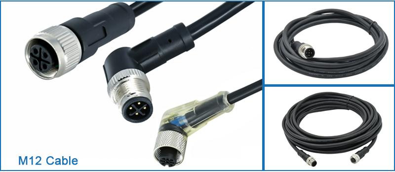 IP68 Female Male M12 Waterproof Connector 22AWG 24AWG 26AWG M12 Cable Connector