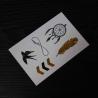 Buy cheap Gold foil stamping temporary tattoo. silver foil stamping temporary tattoo from wholesalers