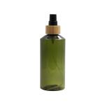 organic olive green pet plastic bottle bamboo sprayer body room spray container