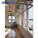 Soundproof Fold Up Porch Windows 6063 Aluminum Vertical Bifold Window