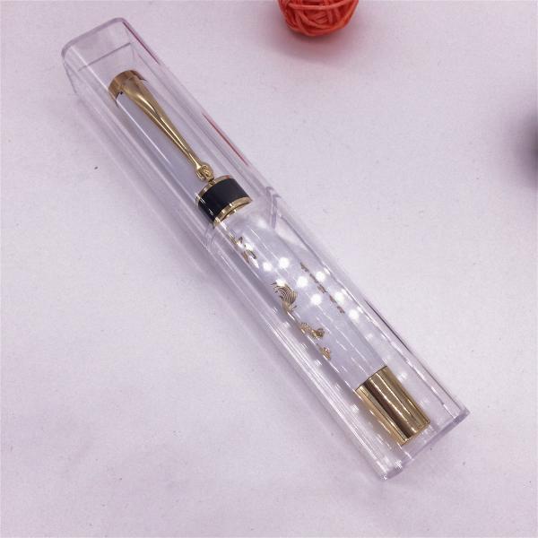 Quality Logo Printing Classical Metal Gel INK Gift Pens with Plastic Box for sale