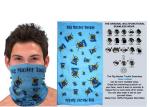 Blue Simple Style Fishing Neck Scarf 100% Microfiber Polyester Wind Resistant