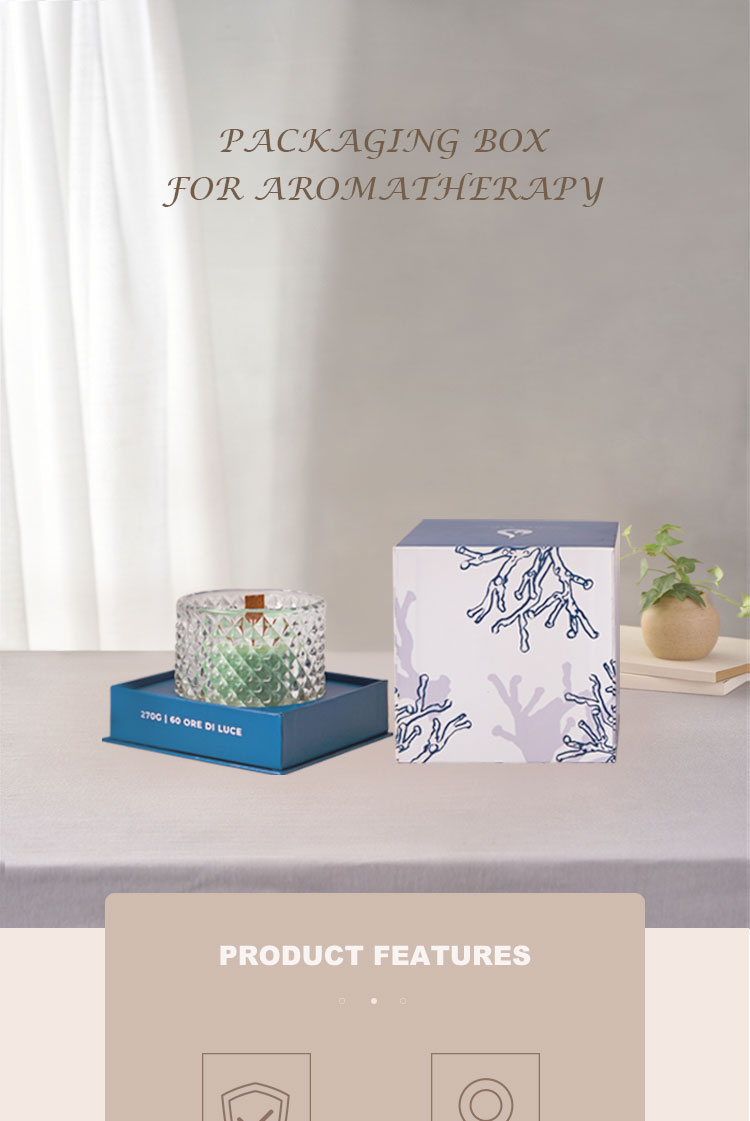 Rigid White Cardboard Custom Gift Candle Box Luxury Logo Printed