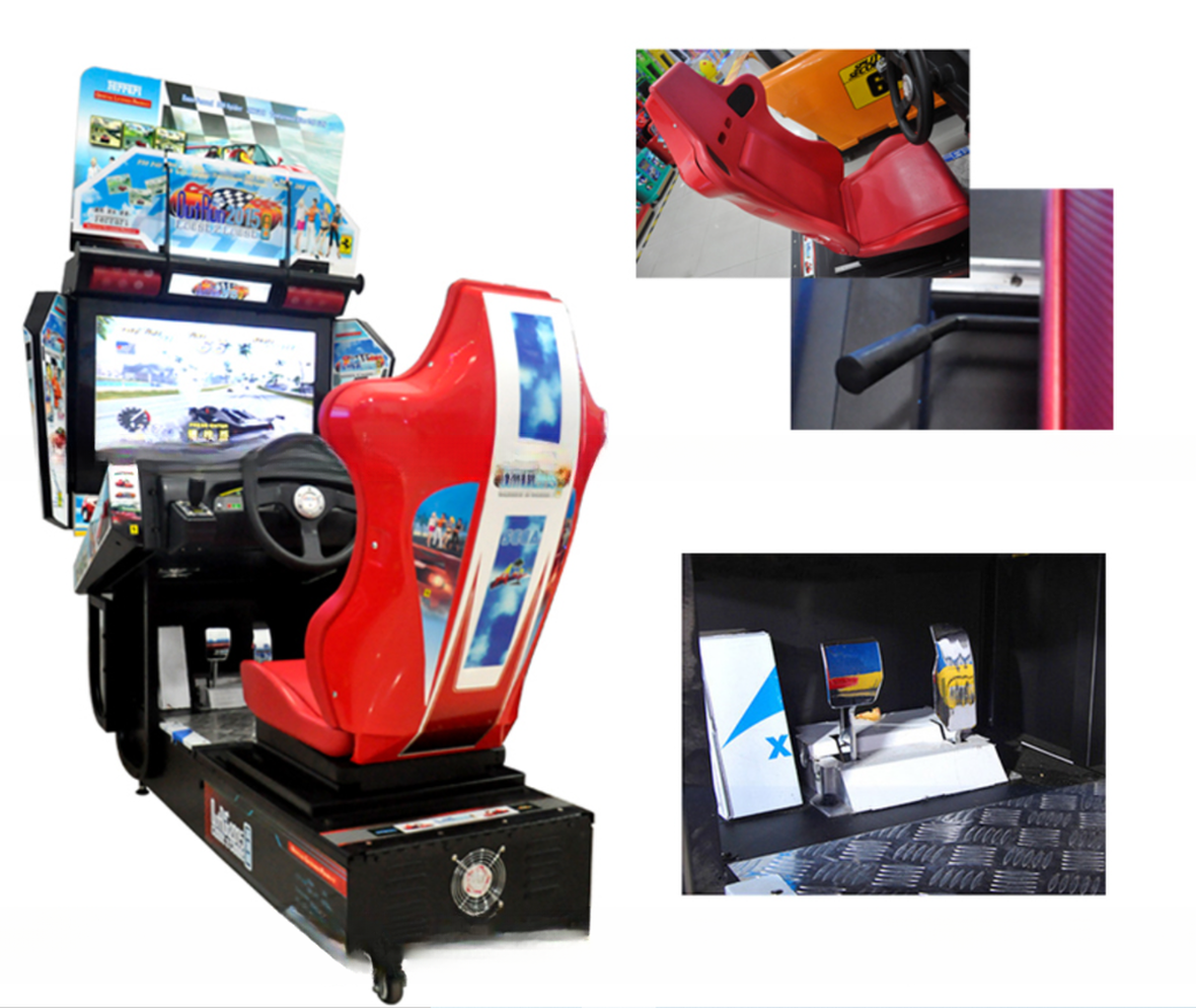 3D 32 Inch Outrun Arcade Machine Electronic Car Driving Arcade Game Enjoyable