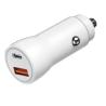 Buy cheap PD QC 20W USB A USBC Dual Ports Car Fast Charger Smartphone With Light Output 2 In 1 Travel Charger from wholesalers