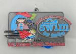 6th Annual Youth Triathlon Ribbon Medals , Full Color Printing Ribbon With Long