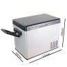 Buy cheap Silver And Black Car Refrigerator Cooler , 50L Mini Fridge Ac Dc Travel Cooler from wholesalers