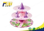 Durable Cardboard Three Tier Cake Stand , Cardboard Cupcake Display Stands
