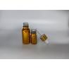 Buy cheap 10ml 15ml 30ml Amber Glass Cosmetic Bottles Essential Oil Glass Dropper Container from wholesalers