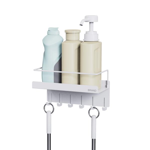 Buy cheap Household Magnetic Attraction Shower Rack With Towel Holder No Drilling Bathroom Organizer Wall Mounted Shower Caddy from wholesalers