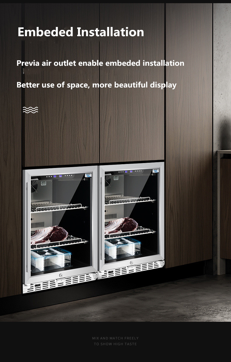 110V/220V Dry Age Meat Fridge , Multiscene Meat Aging Refrigerator