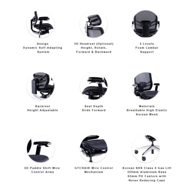 Ergonomic High Back Mesh Office Chair Executive Swivel Chair Gaming Chair Adjustable Armrest Ergonomic Revolving Chair 9