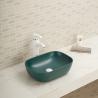 Buy cheap Modern Glossy White Porcelain Top Mount Bathroom Sink from wholesalers
