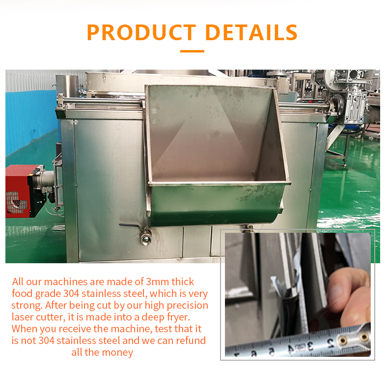 Mexican Snacks Frying Production Line Frying for Potato Banana Chips and Chicken Meat