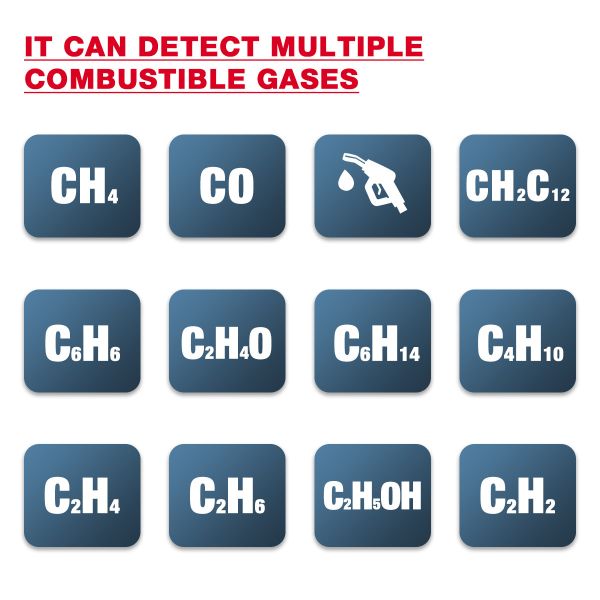 HT61L Upgraded Version Gas Leakage Detector with Digital Display Multi Functional Sound Alarm Gas Leakage Detector